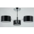 Lampa sufitowa chromowana z trzema czarnymi kloszami 2209/3A 8C z serii SOPHIA - Lampy Elem